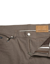 Load image into Gallery viewer, Dolce &amp; Gabbana Brown Cotton Stretch Skinny Men Pants
