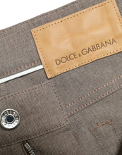 Load image into Gallery viewer, Dolce &amp; Gabbana Brown Cotton Stretch Skinny Men Pants
