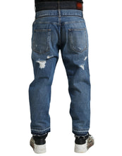 Load image into Gallery viewer, Dolce &amp; Gabbana Blue Tattered Cotton Men Denim Jeans
