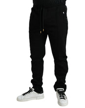 Load image into Gallery viewer, Dolce &amp; Gabbana Black Cotton Blend Jogger Sweatpants Pants
