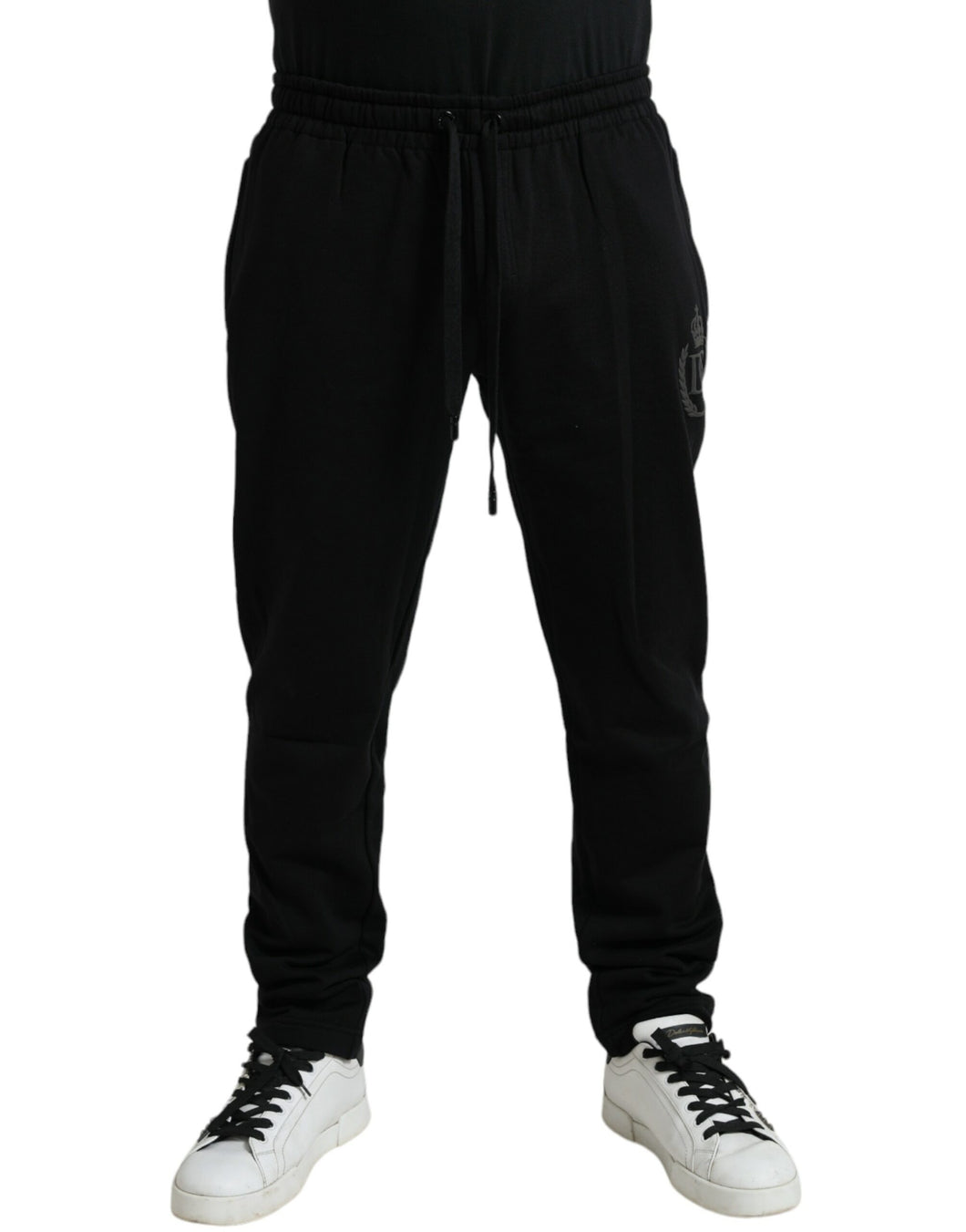 Dolce & Gabbana Black Cotton Logo Jogger Men Sweatpants Pants