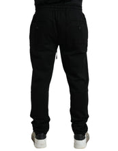 Load image into Gallery viewer, Dolce &amp; Gabbana Black Cotton Logo Jogger Men Sweatpants Pants
