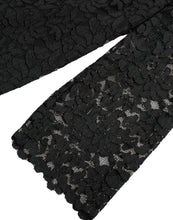 Load image into Gallery viewer, Dolce &amp; Gabbana Black STAFF Blouse Floral Lace Nylon Top
