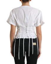 Load image into Gallery viewer, Dolce &amp; Gabbana White Cotton Floral Cut Out Blouse Top
