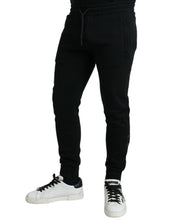 Load image into Gallery viewer, Dolce &amp; Gabbana Black Cotton Blend Jogger Men Sweatpants Pants
