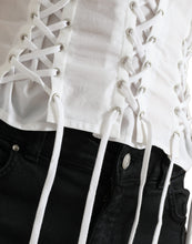 Load image into Gallery viewer, Dolce &amp; Gabbana White Cotton Floral Cut Out Blouse Top
