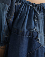 Load image into Gallery viewer, Dolce &amp; Gabbana Blue Patchwork Short Sleeves Denim Blouse Top
