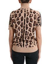 Load image into Gallery viewer, Dolce &amp; Gabbana Beige Leopard Print Wool Turtleneck Top
