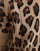 Load image into Gallery viewer, Dolce &amp; Gabbana Beige Leopard Print Wool Turtleneck Top
