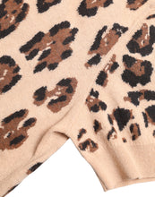 Load image into Gallery viewer, Dolce &amp; Gabbana Beige Leopard Print Wool Turtleneck Top
