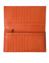 Load image into Gallery viewer, Dolce &amp; Gabbana Orange Crocodile Leather Long Bifold Card Holder Wallet
