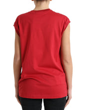 Load image into Gallery viewer, Dolce &amp; Gabbana Red Cotton DG Logo Crew Neck Tank Top T-shirt
