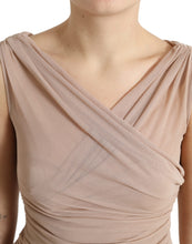 Load image into Gallery viewer, Dolce &amp; Gabbana Beige Viscose V-neck Sleeveless Tank Top
