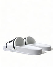 Load image into Gallery viewer, Dolce &amp; Gabbana Chic White Designer Slides with Logo Detail
