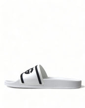 Load image into Gallery viewer, Dolce &amp; Gabbana Chic White Designer Slides with Logo Detail
