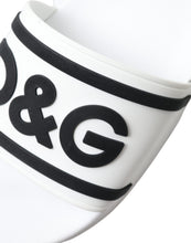 Load image into Gallery viewer, Dolce &amp; Gabbana Chic White Designer Slides with Logo Detail
