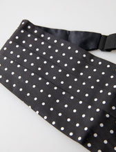 Load image into Gallery viewer, Dolce &amp; Gabbana Elegant Silk Black &amp; White Polka Dot Cummerbund
