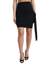 Load image into Gallery viewer, Dolce &amp; Gabbana Black Viscose High Waist Fitted Mini Skirt
