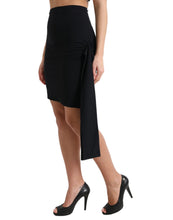 Load image into Gallery viewer, Dolce &amp; Gabbana Black Viscose High Waist Fitted Mini Skirt
