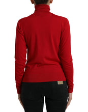 Load image into Gallery viewer, Dolce &amp; Gabbana Red Intarsia Wool Turtleneck Pullover Sweater
