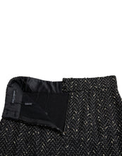 Load image into Gallery viewer, Dolce &amp; Gabbana Black Wool Knit Tweed High Waist Mini Skirt
