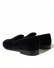 Load image into Gallery viewer, Dolce &amp; Gabbana Black Velvet Loafers Formal Shoes
