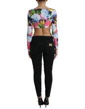 Load image into Gallery viewer, Dolce &amp; Gabbana Multicolor Floral Long Sleeves Cropped Top
