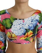 Load image into Gallery viewer, Dolce &amp; Gabbana Multicolor Floral Long Sleeves Cropped Top
