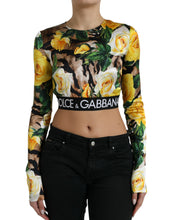 Load image into Gallery viewer, Dolce &amp; Gabbana Multicolor Floral Long Sleeves Cropped Top
