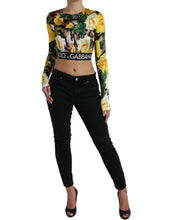 Load image into Gallery viewer, Dolce &amp; Gabbana Multicolor Floral Long Sleeves Cropped Top
