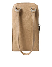 Load image into Gallery viewer, Dolce &amp; Gabbana Beige Leather Purse Crossbody Sling Phone Bag
