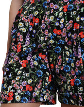 Load image into Gallery viewer, Dolce &amp; Gabbana Black Floral High Waist Hot Pants Shorts
