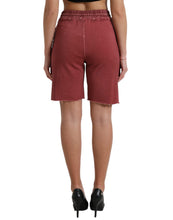 Load image into Gallery viewer, Dolce &amp; Gabbana Maroon Cotton High Waist Sweatshorts Shorts
