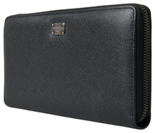 Load image into Gallery viewer, Dolce &amp; Gabbana Elegant Black Leather Zip Wallet
