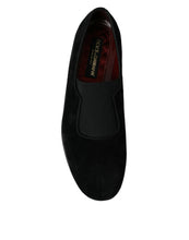 Load image into Gallery viewer, Dolce &amp; Gabbana Black RUNWAY Velour AMALFI Loafers Shoes
