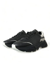 Load image into Gallery viewer, Dolce &amp; Gabbana Black White Leather Logo Daymaster Sneakers Shoes
