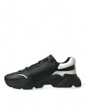 Load image into Gallery viewer, Dolce &amp; Gabbana Black White Leather Logo Daymaster Sneakers Shoes
