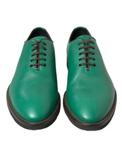 Load image into Gallery viewer, Dolce &amp; Gabbana Green Leather Lace Up Oxford Dress Shoes
