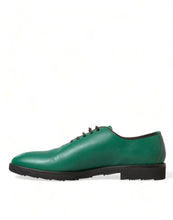 Load image into Gallery viewer, Dolce &amp; Gabbana Green Leather Lace Up Oxford Dress Shoes
