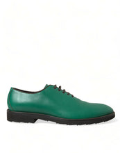 Load image into Gallery viewer, Dolce &amp; Gabbana Green Leather Lace Up Oxford Dress Shoes
