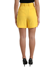 Load image into Gallery viewer, Dolce &amp; Gabbana Yellow Viscose High Waist Bermuda Shorts
