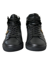 Load image into Gallery viewer, Dolce &amp; Gabbana Black Crown Bee logo Mid Top Portofino Sneakers Shoes
