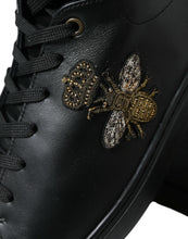 Load image into Gallery viewer, Dolce &amp; Gabbana Black Crown Bee logo Mid Top Portofino Sneakers Shoes
