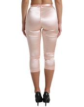 Load image into Gallery viewer, Dolce &amp; Gabbana Pink Satin Silk Tights Cropped Pants
