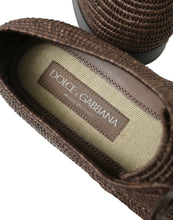 Load image into Gallery viewer, Dolce &amp; Gabbana Brown Raffia Lace Up Derby Dress Shoes
