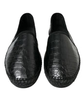 Load image into Gallery viewer, Dolce &amp; Gabbana Black Exotic Leather Espadrilles Slip On Shoes
