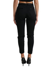 Load image into Gallery viewer, Dolce &amp; Gabbana Black Mid Waist Skinny Cropped Pants
