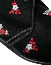 Load image into Gallery viewer, Dolce &amp; Gabbana Black Floral Velvet Formal Dress Shoes
