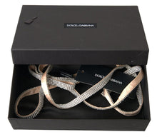 Load image into Gallery viewer, Dolce &amp; Gabbana Elegant Crystal Skinny Silk Bow Belt
