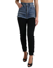 Load image into Gallery viewer, Dolce &amp; Gabbana Black Blue Cotton High Waist PRETTY Denim Pants
